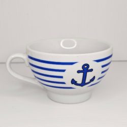 Bolée bande bleu et ancre bleu